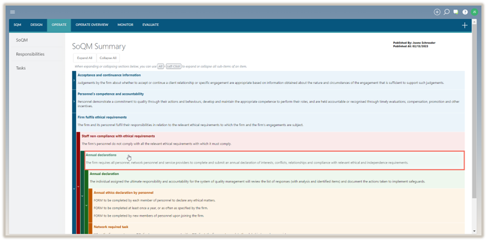 Dialogen van afzonderlijke items bekijken.
